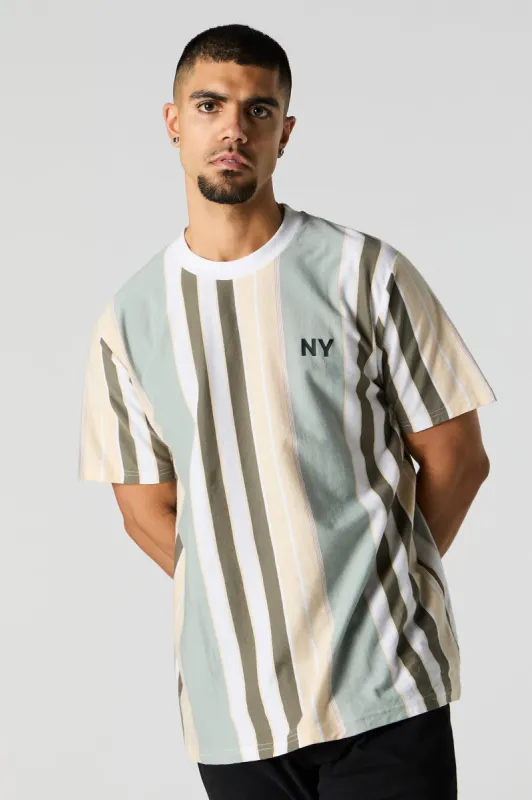 Embroidered Striped T-Shirt sold by Charlotte Russe