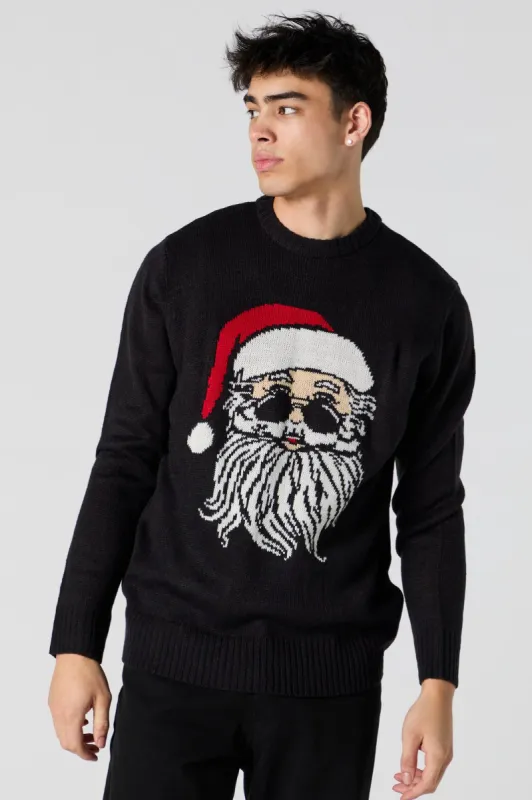 Cool Santa Jacquard Knit Christmas Sweater sold by Charlotte Russe