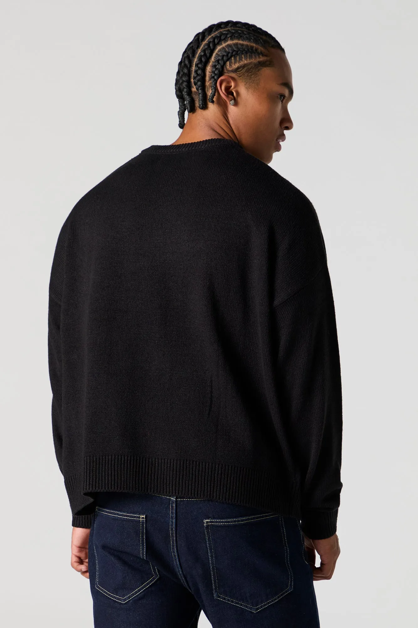 Jacquard Knit Relaxed Sweater sold by Charlotte Russe product image thumbnail 5