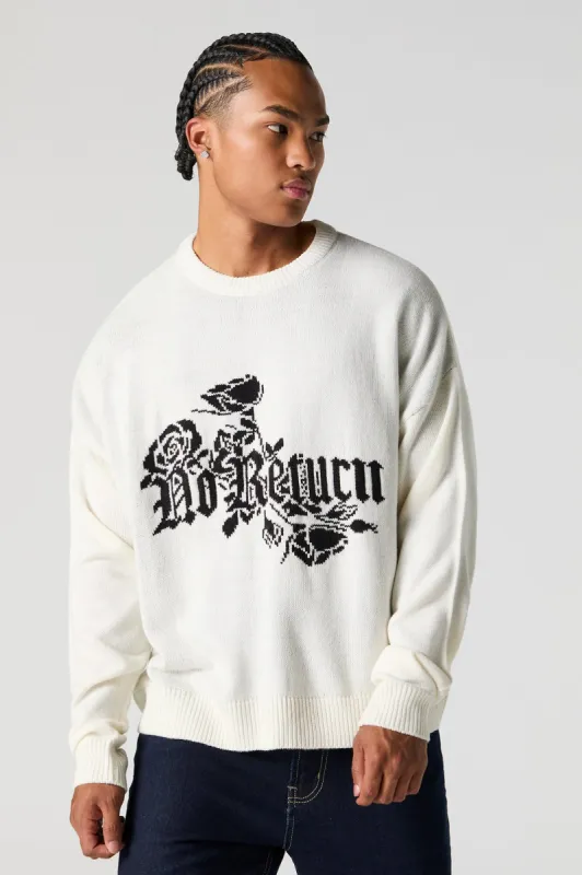 Jacquard Knit Relaxed Sweater sold by Charlotte Russe