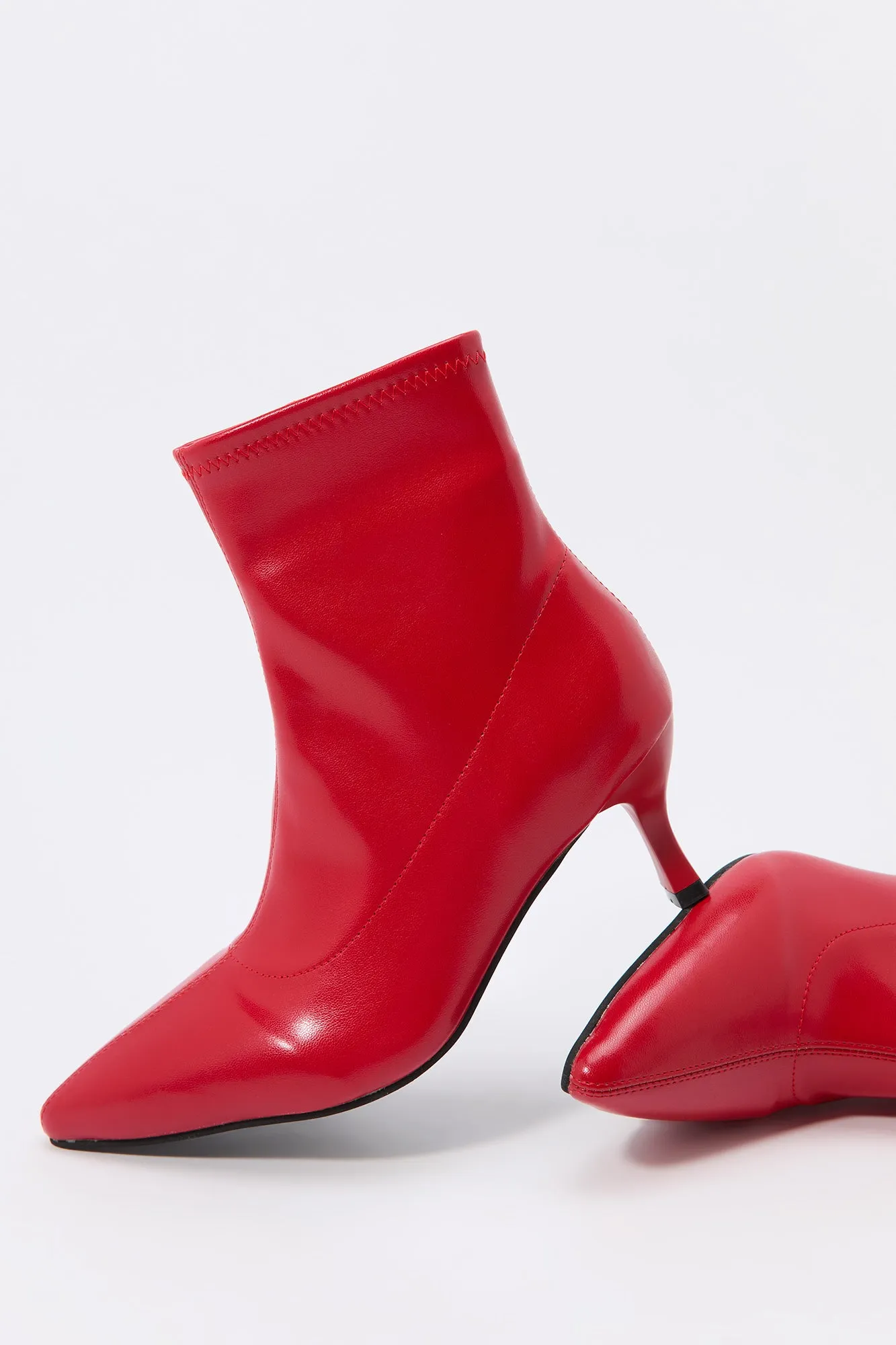 Faux-Leather Pointed Toe Kitten Heel sold by Charlotte Russe