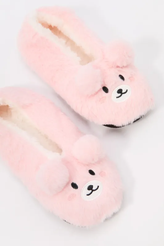 3D Bear Plush Slippers sold by Charlotte Russe