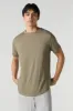 Solid Curved Hem T-Shirt sold by Charlotte Russe