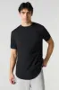 Solid Curved Hem T-Shirt sold by Charlotte Russe