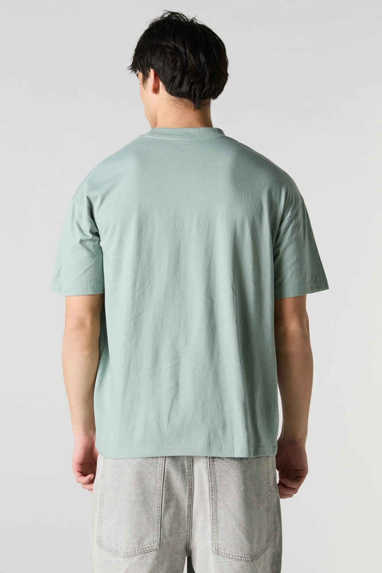 Solid Relaxed Crewneck T-Shirt sold by Charlotte Russe product image thumbnail 2