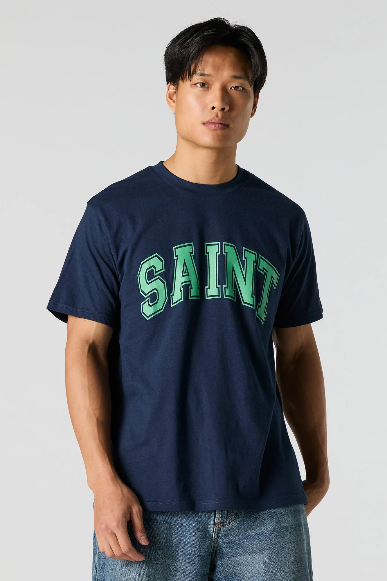 Saint Graphic T-Shirt sold by Charlotte Russe