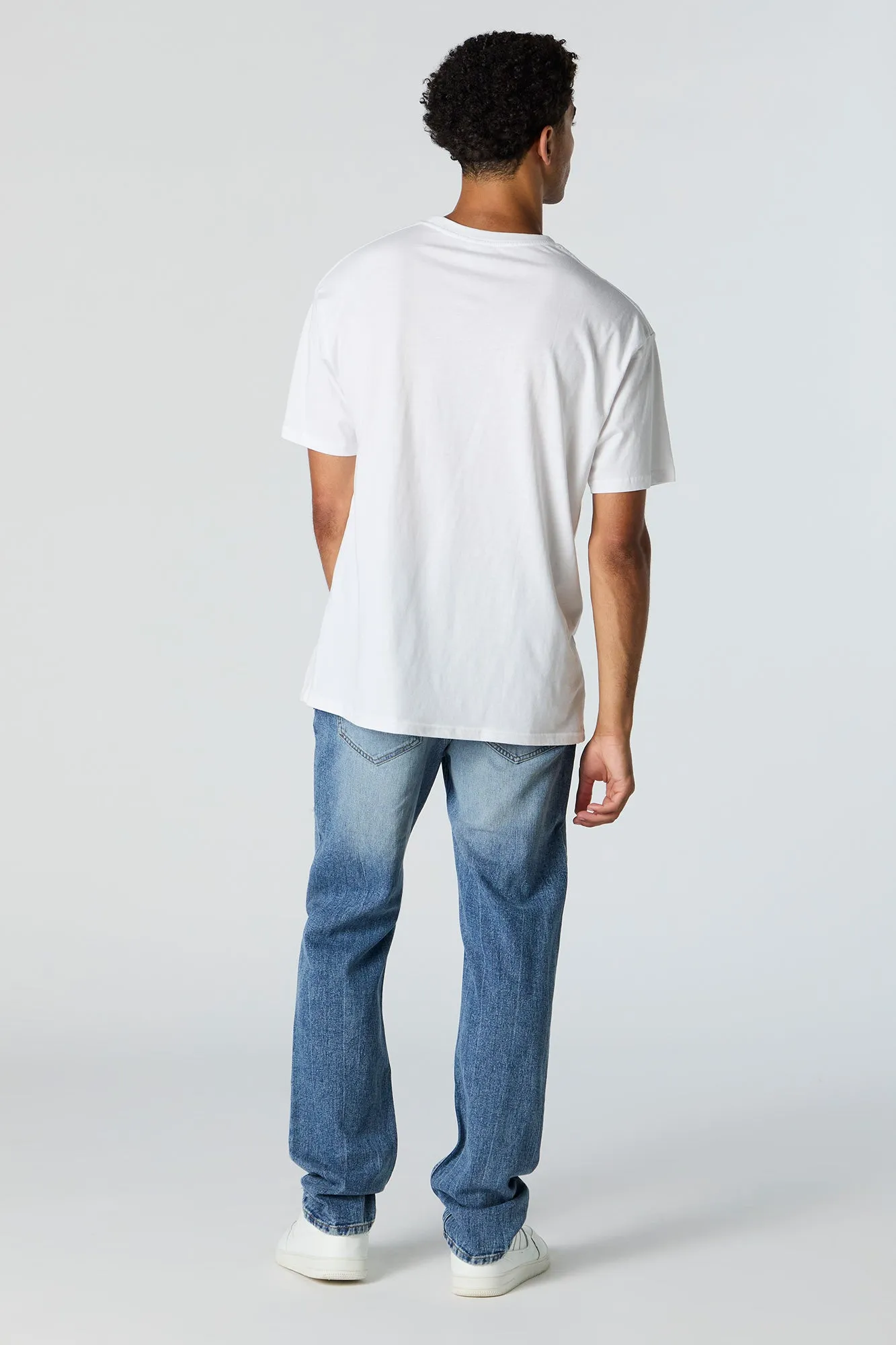 Medium Wash Distressed Straight Leg Jean sold by Charlotte Russe product image thumbnail 3