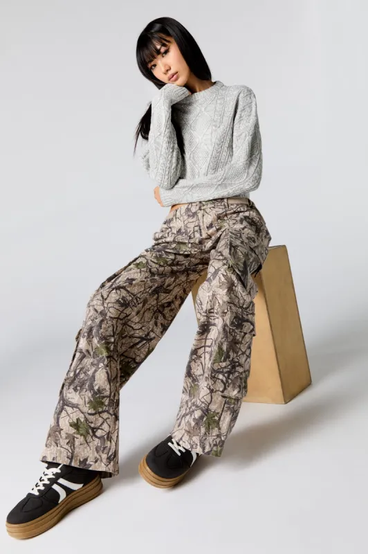 Adjustable Waist Baggy Cargo Pant sold by Charlotte Russe