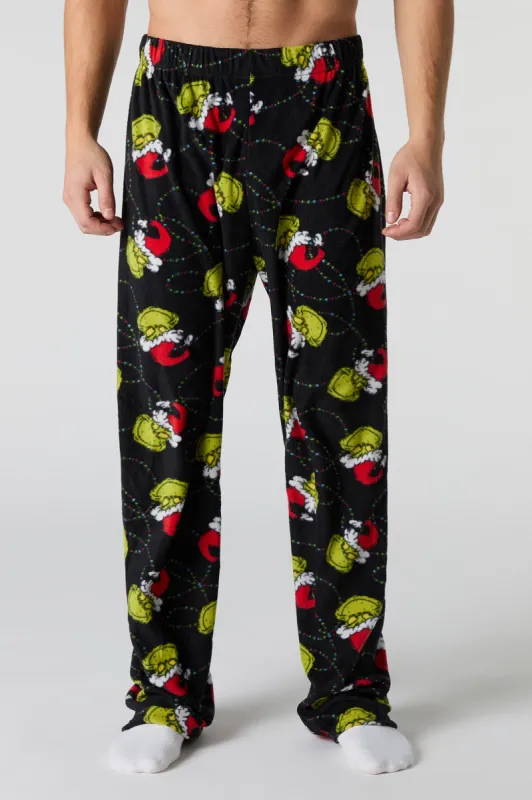 Grinch Christmas Printed Fleece Pajama Bottoms sold by Charlotte Russe