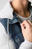 Hooded Denim Trucker Jacket sold by Charlotte Russe