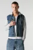 Hooded Denim Trucker Jacket sold by Charlotte Russe