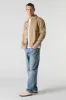 Denim Wash Collared Button-up Top sold by Charlotte Russe