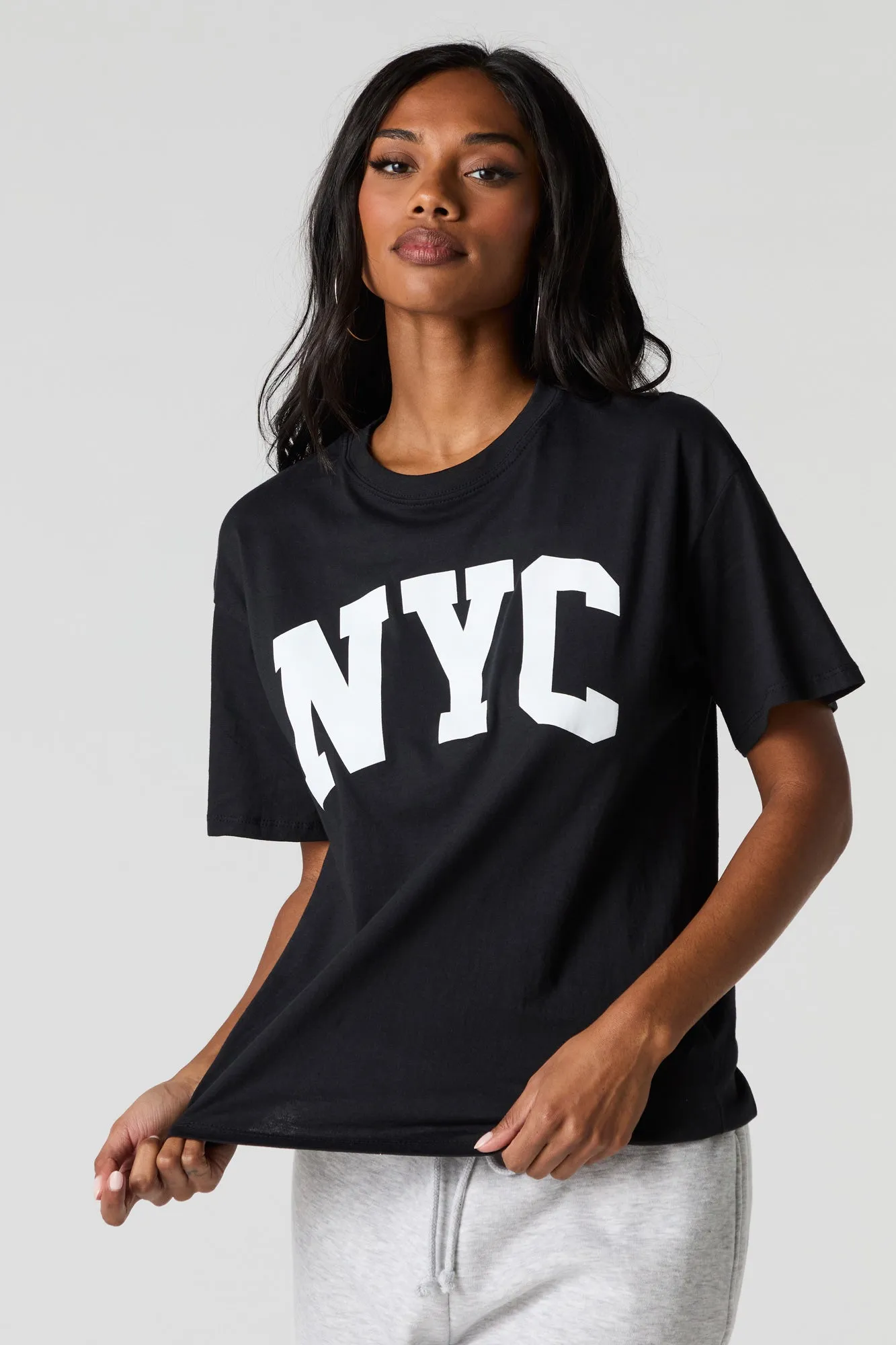 NYC Graphic Boyfriend T-Shirt sold by Charlotte Russe