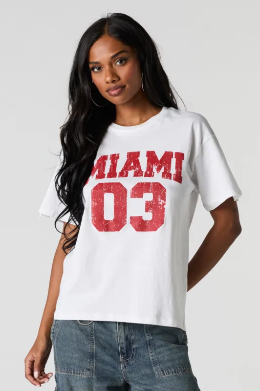 Miami Graphic Boyfriend T-Shirt sold by Charlotte Russe