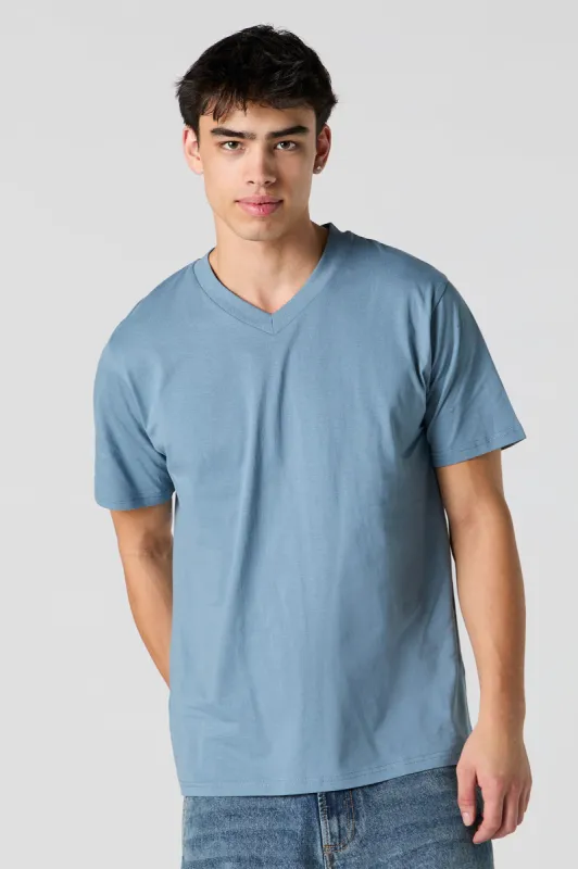 Solid V-Neck T-Shirt sold by Charlotte Russe