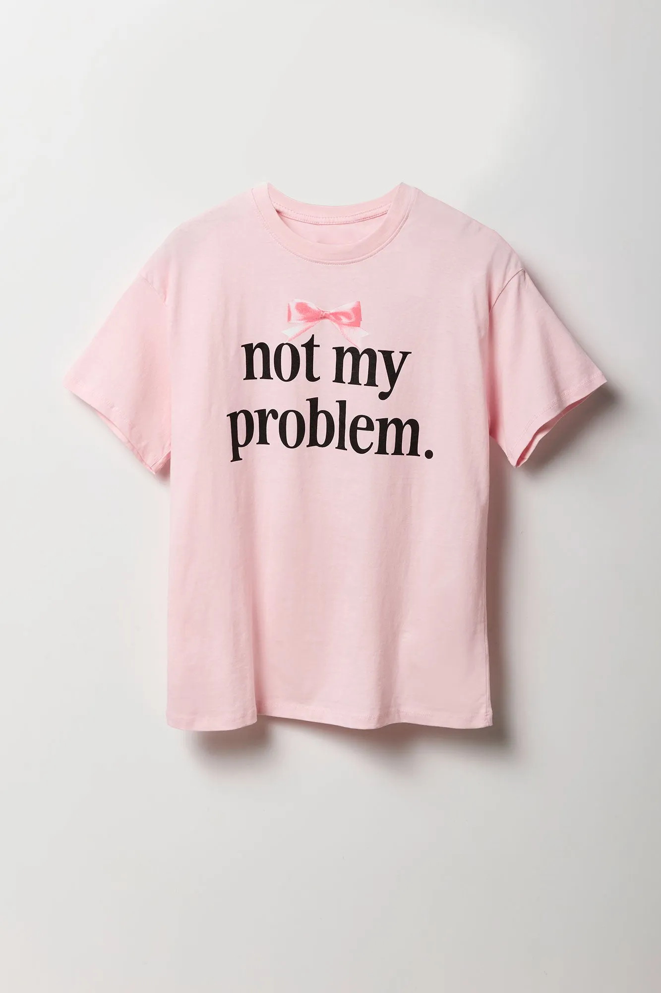 Not My Problem Graphic Boyfriend T-Shirt sold by Charlotte Russe