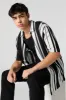 Black and White Print Button-Up Top sold by Charlotte Russe