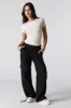 Drawstring Hem Baggy Cargo Pant sold by Charlotte Russe