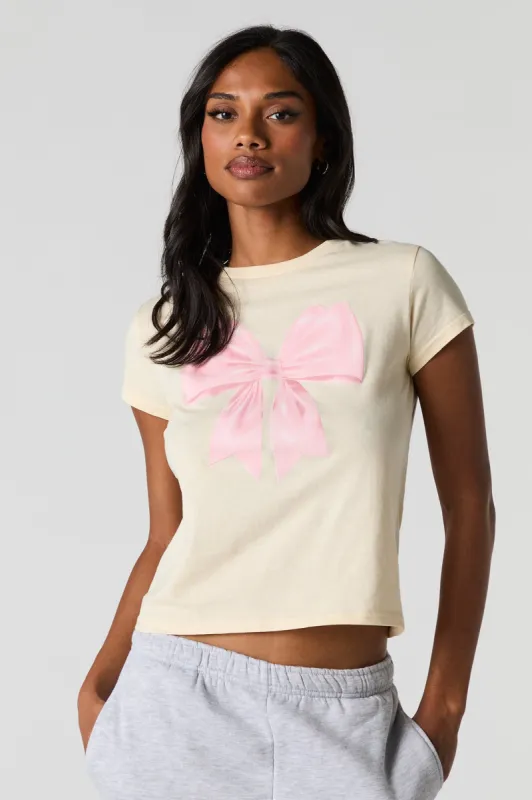 Bow Graphic T-Shirt sold by Charlotte Russe