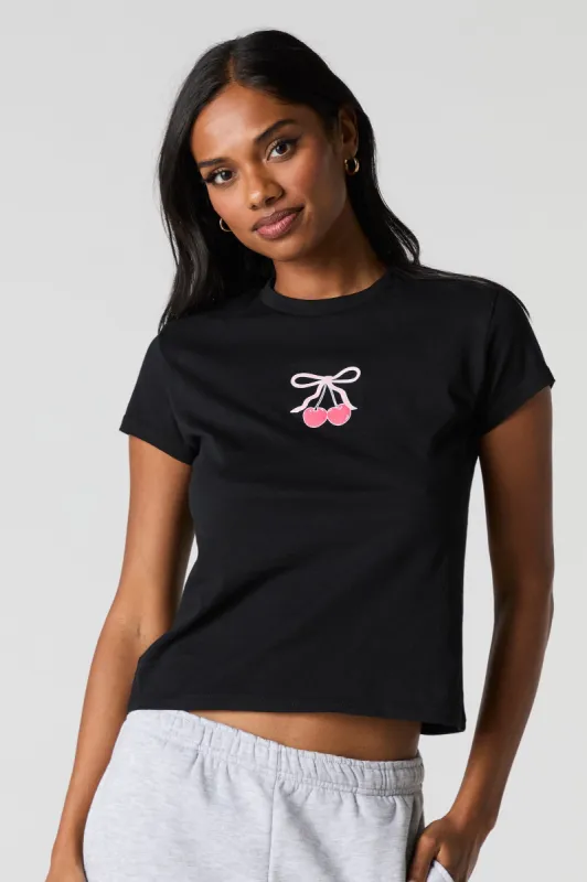 Cherry Graphic T-Shirt sold by Charlotte Russe