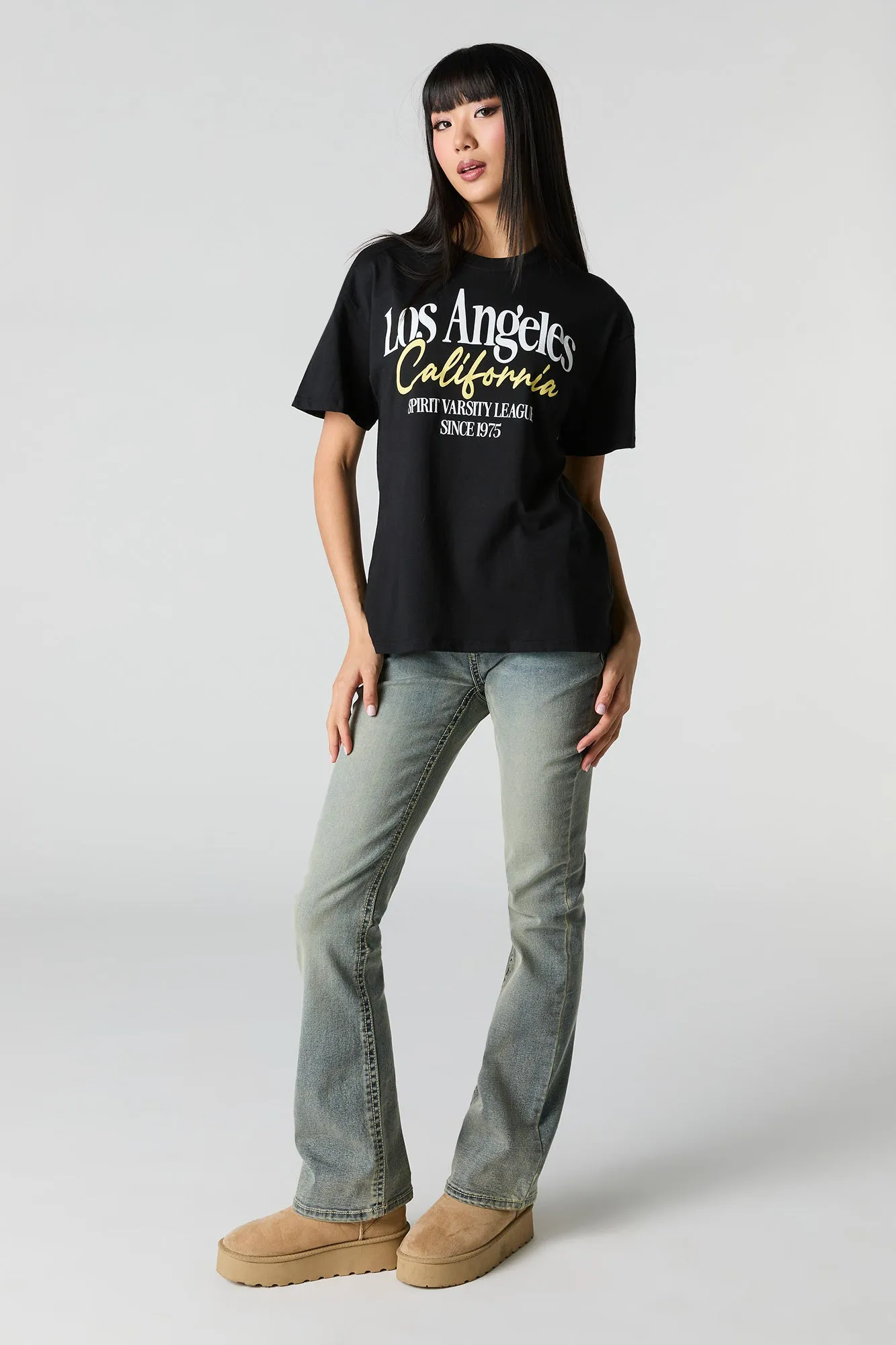 LA Varsity League Graphic Boyfriend T-Shirt sold by Charlotte Russe product image thumbnail 3
