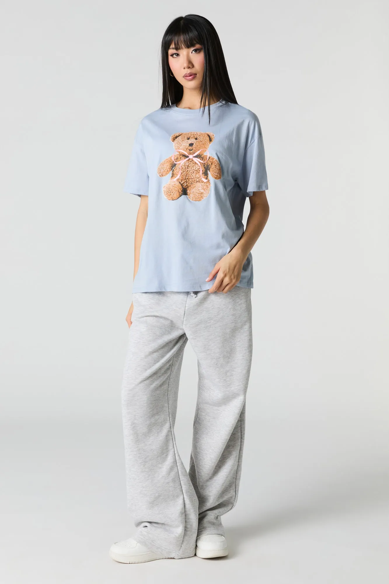 Teddy Bow Graphic Boyfriend T-Shirt sold by Charlotte Russe product image thumbnail 3