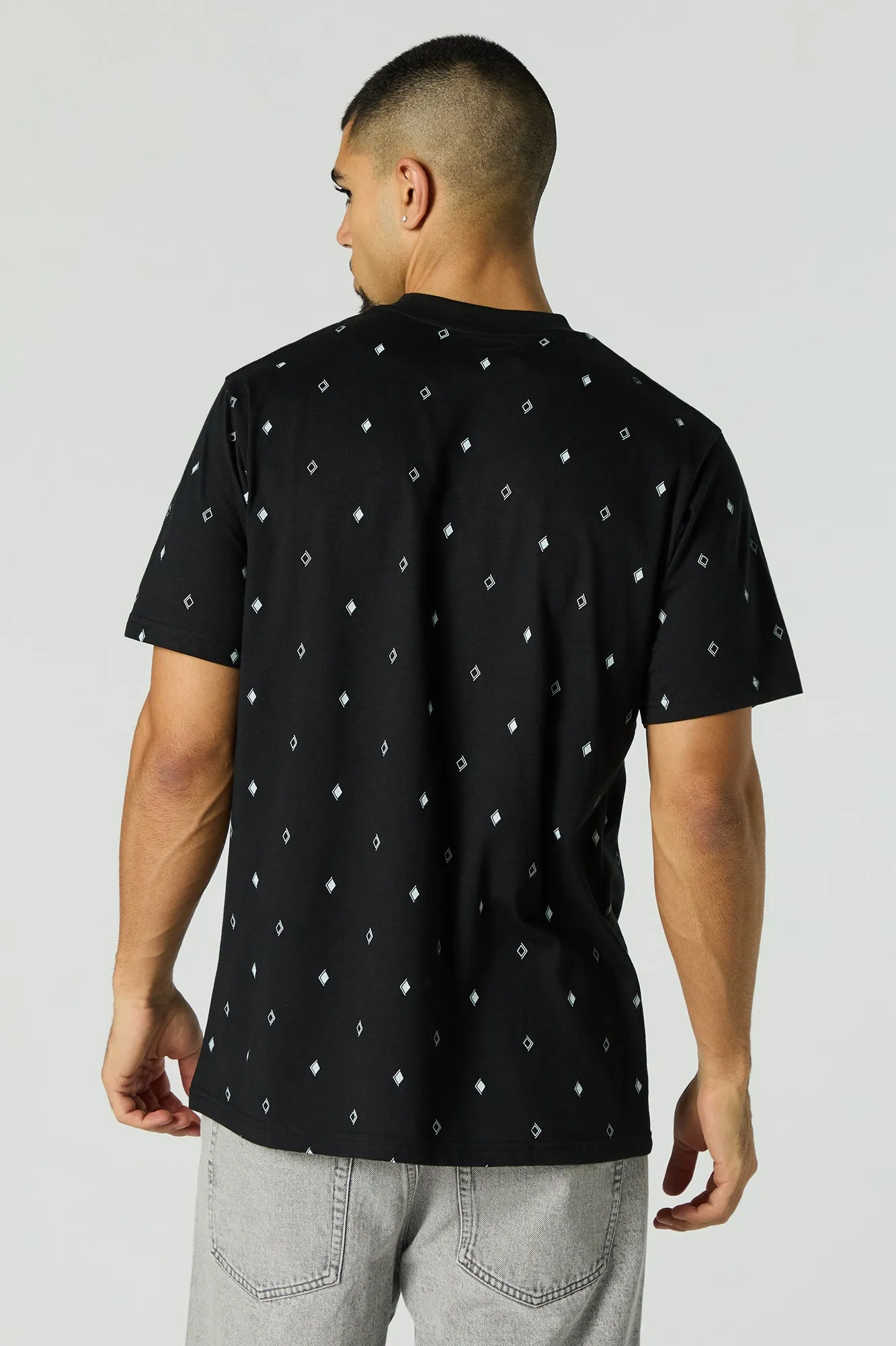 Ditsy Print Crewneck T-Shirt sold by Charlotte Russe product image thumbnail 2