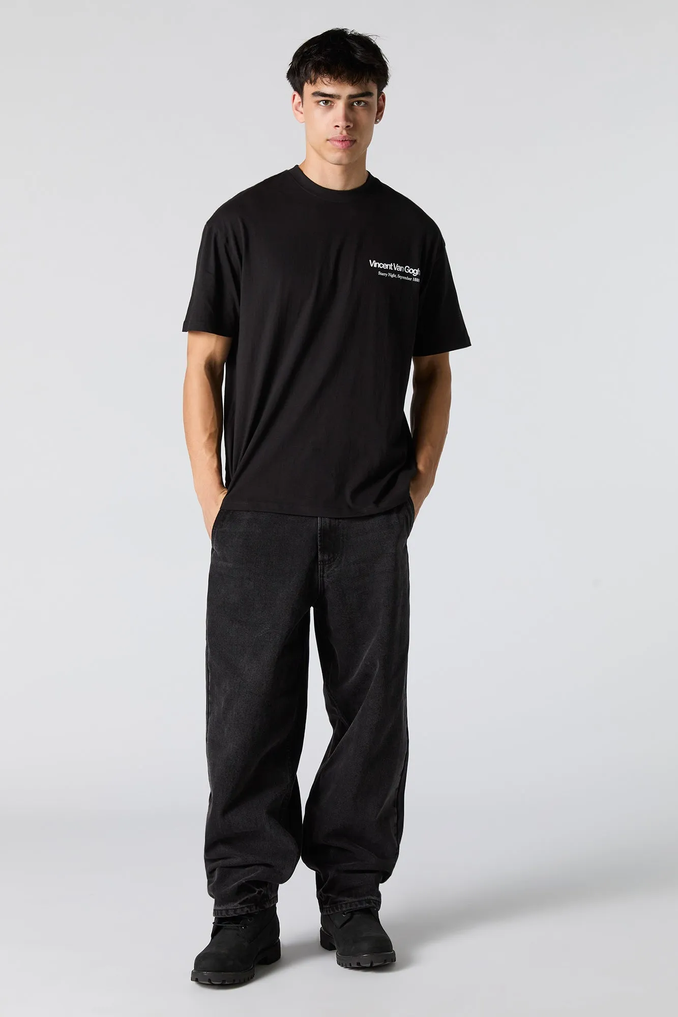 Starry Night Graphic Relaxed T-Shirt sold by Charlotte Russe product image thumbnail 3