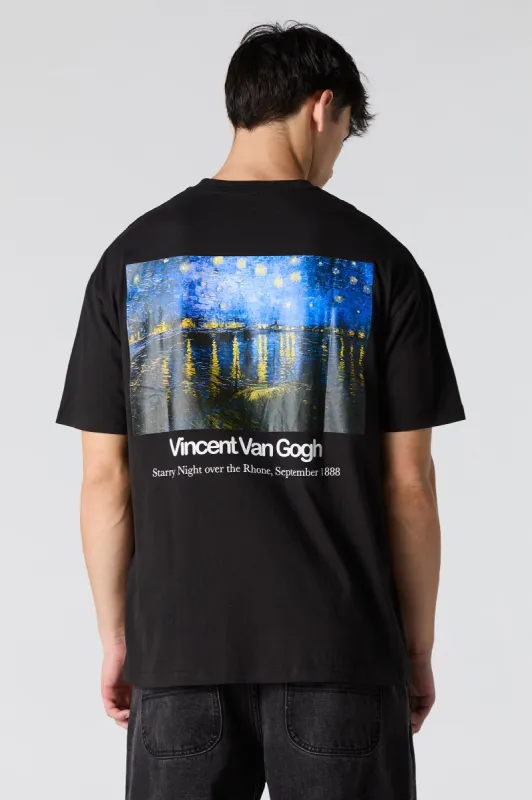 Starry Night Graphic Relaxed T-Shirt sold by Charlotte Russe