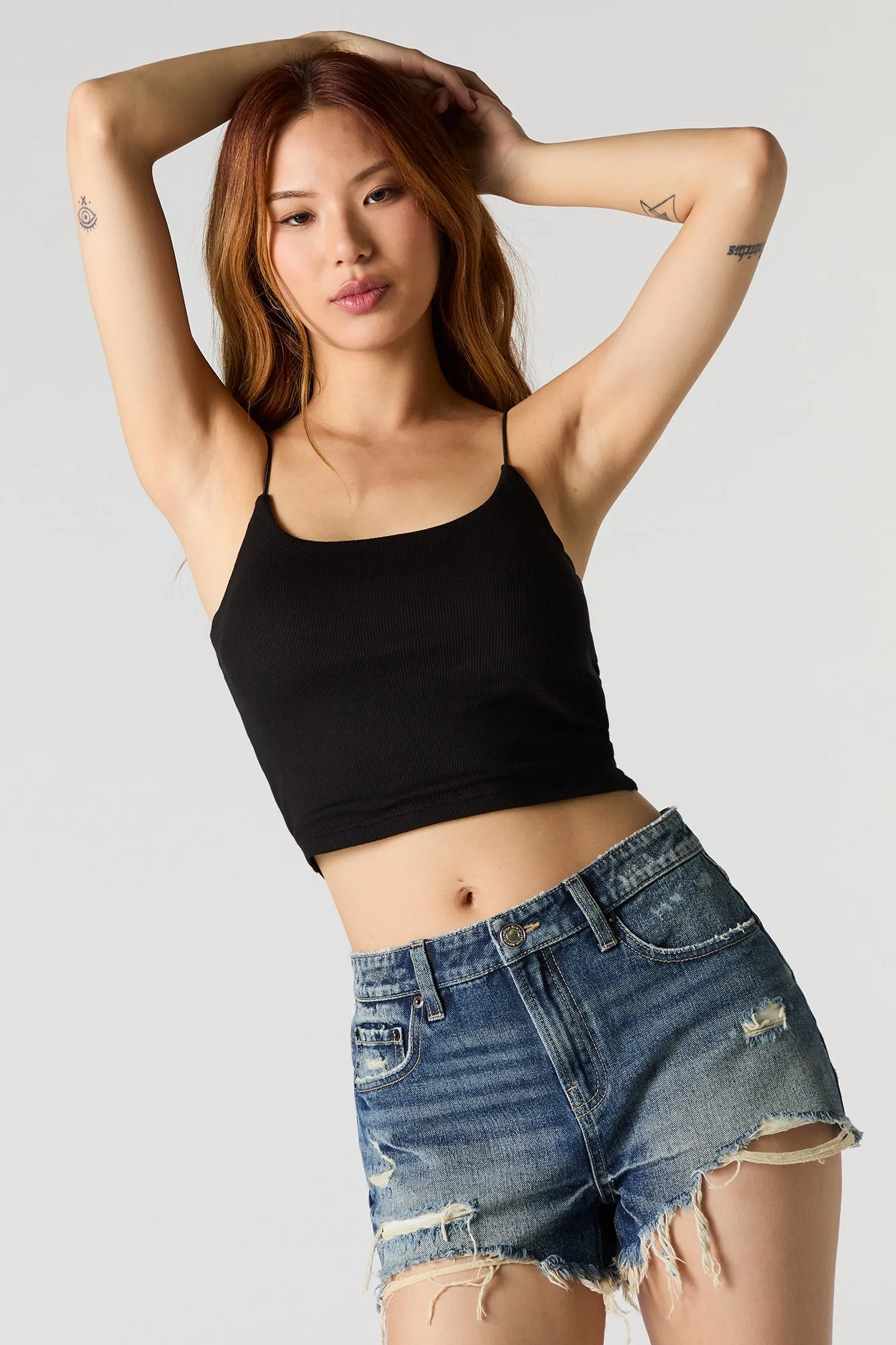 Ribbed Bungee Strap Cami sold by Charlotte Russe product image thumbnail 4