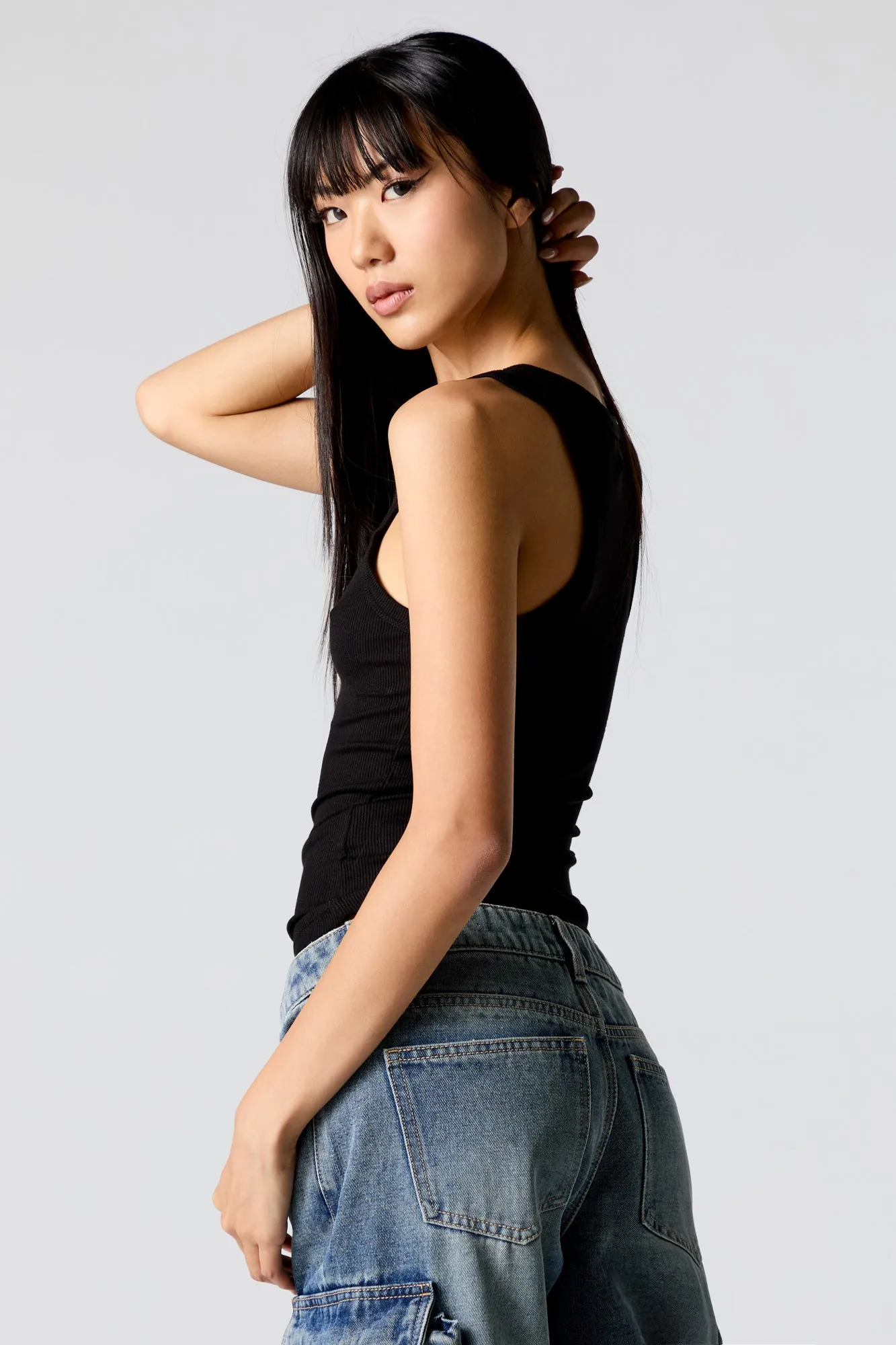 Everyday Ribbed Tank sold by Charlotte Russe product image thumbnail 5