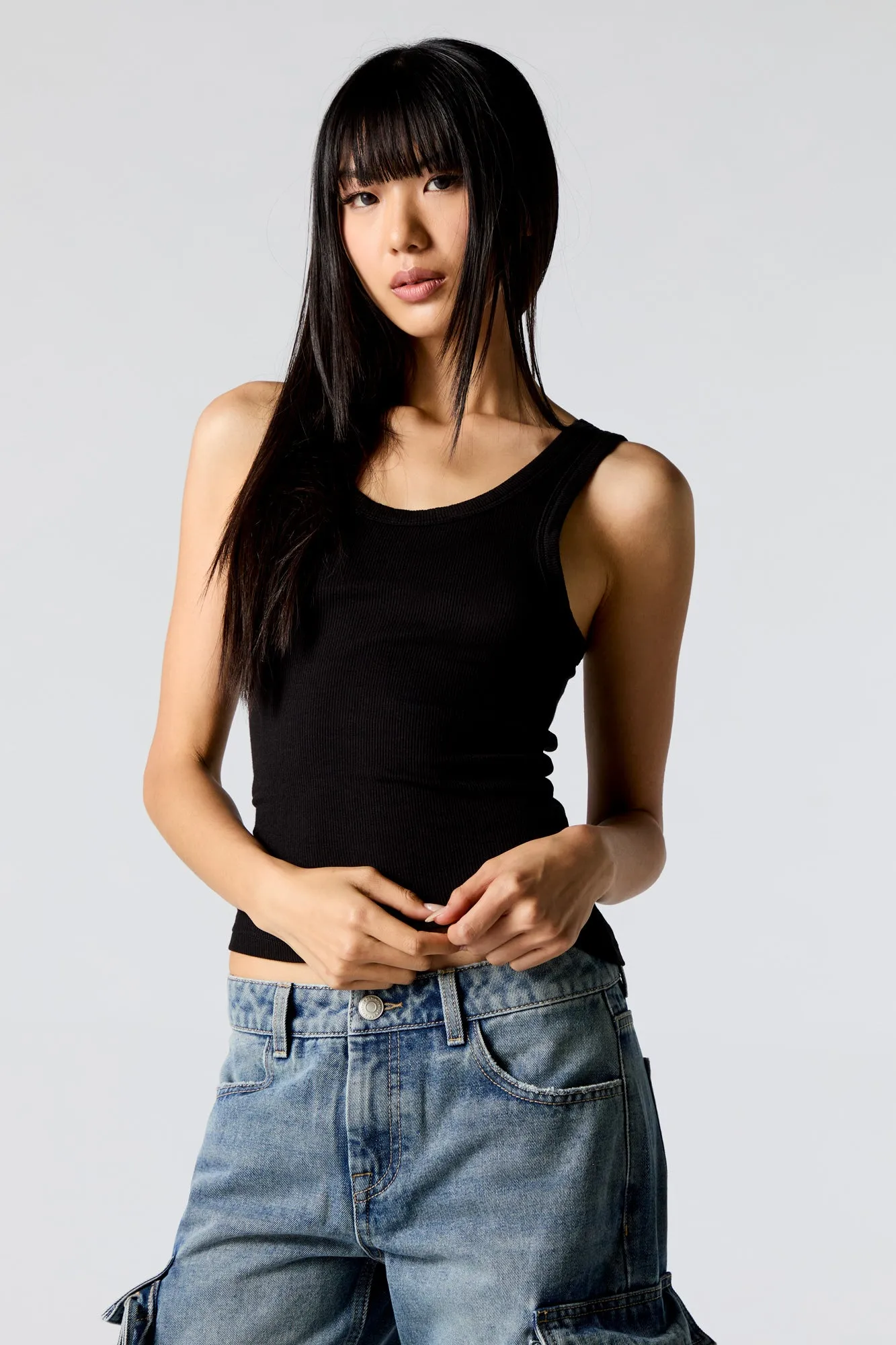 Everyday Ribbed Tank sold by Charlotte Russe product image thumbnail 4