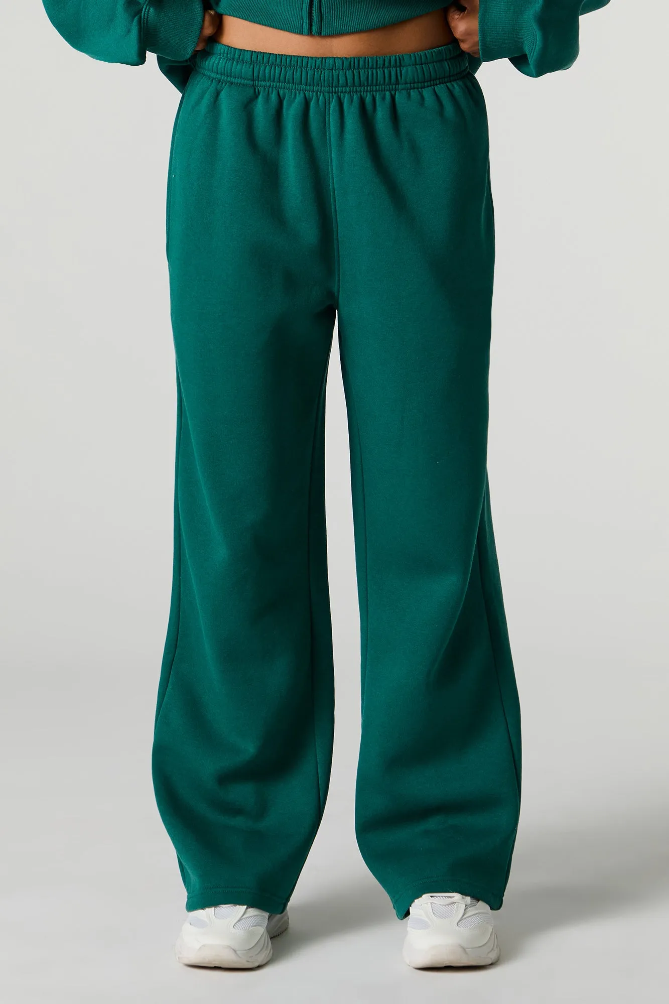 Solid Fleece Wide Leg Sweatpant sold by Charlotte Russe product image thumbnail 2