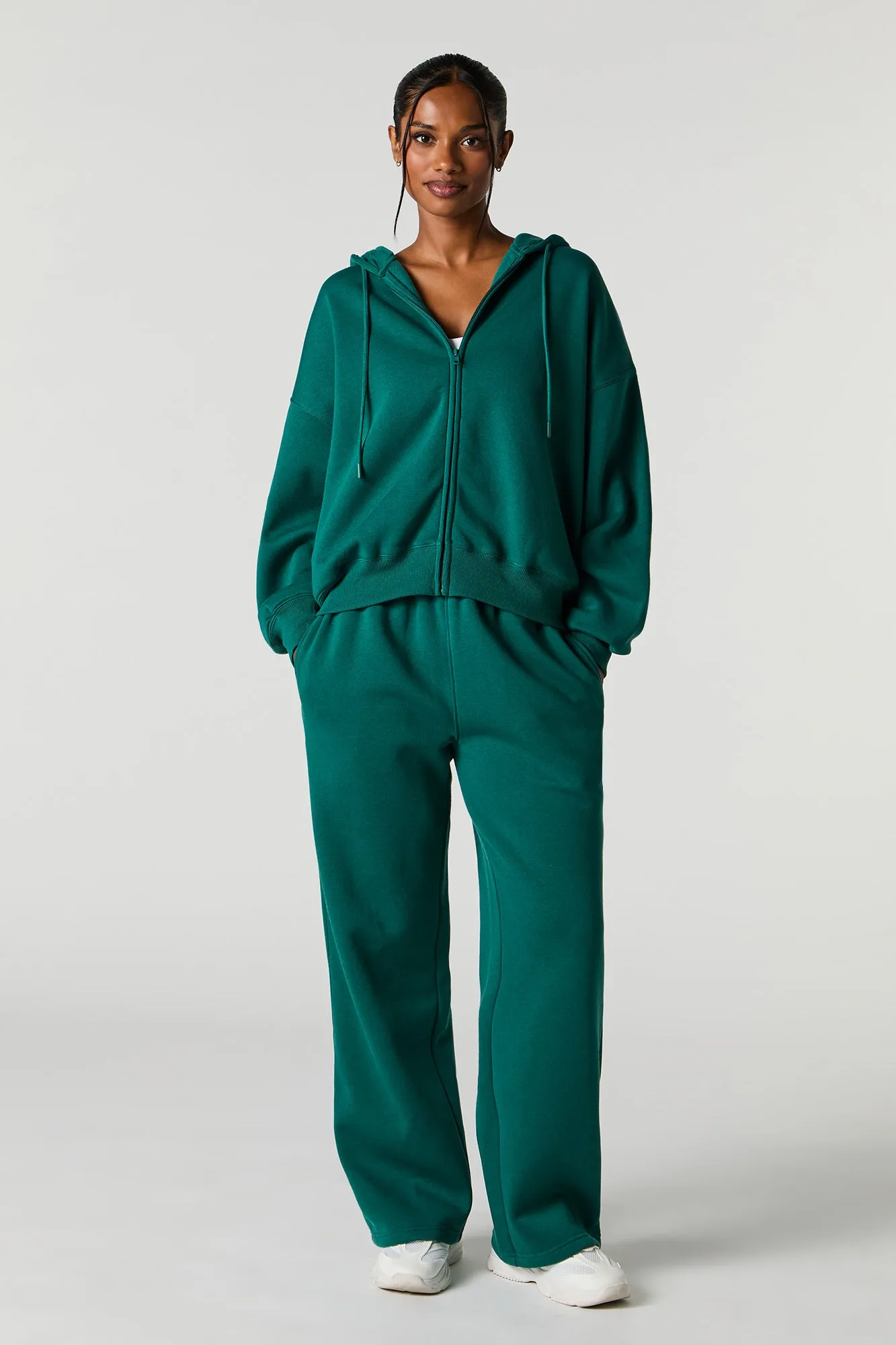 Solid Fleece Wide Leg Sweatpant sold by Charlotte Russe