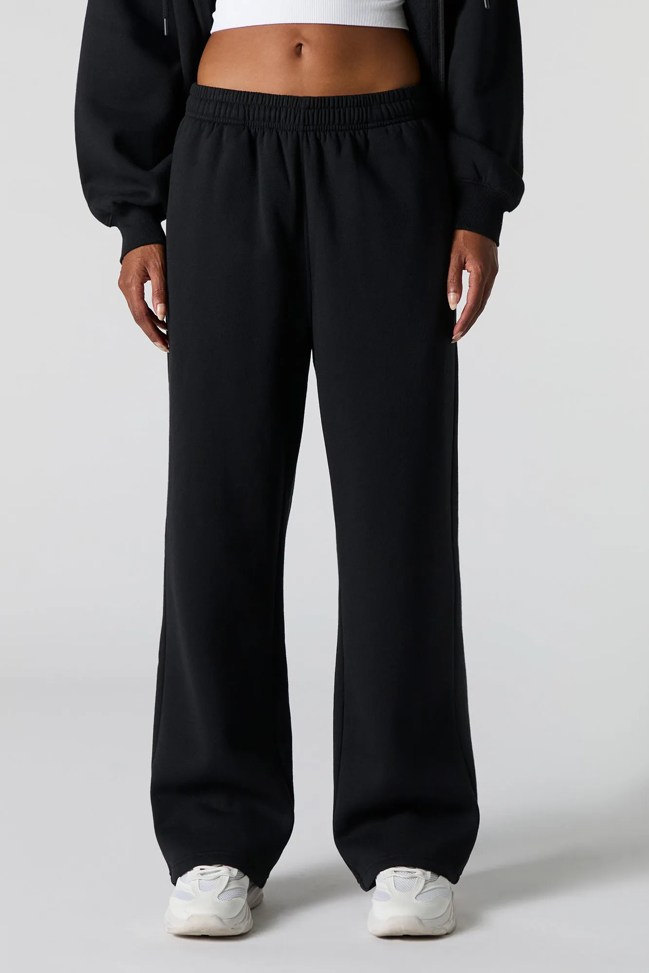 Solid Fleece Wide Leg Sweatpant sold by Charlotte Russe product image thumbnail 5