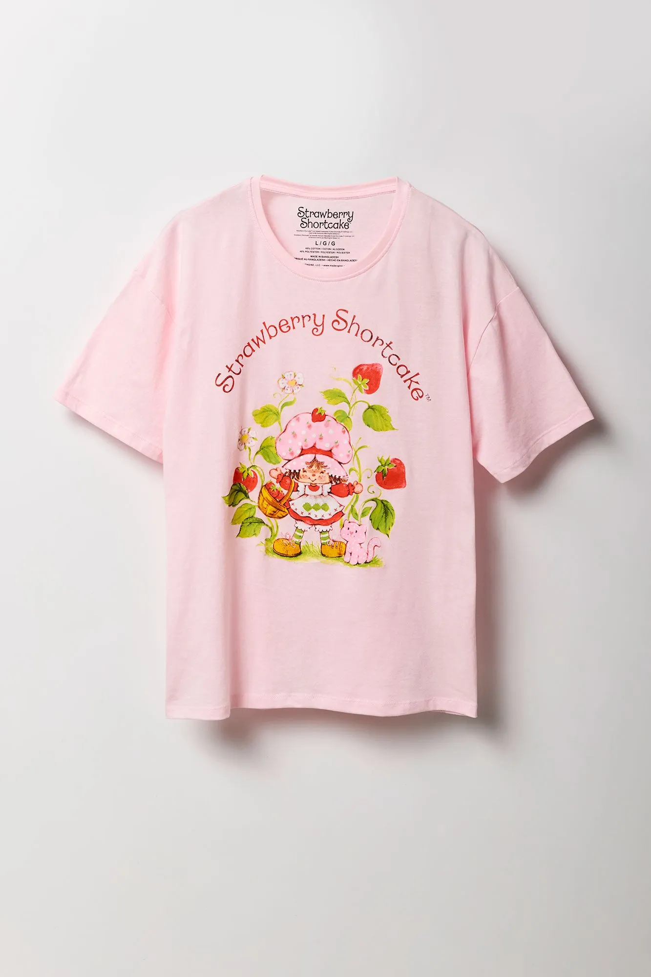 Strawberry Shortcake Graphic Boyfriend T-Shirt sold by Charlotte Russe product image thumbnail 4