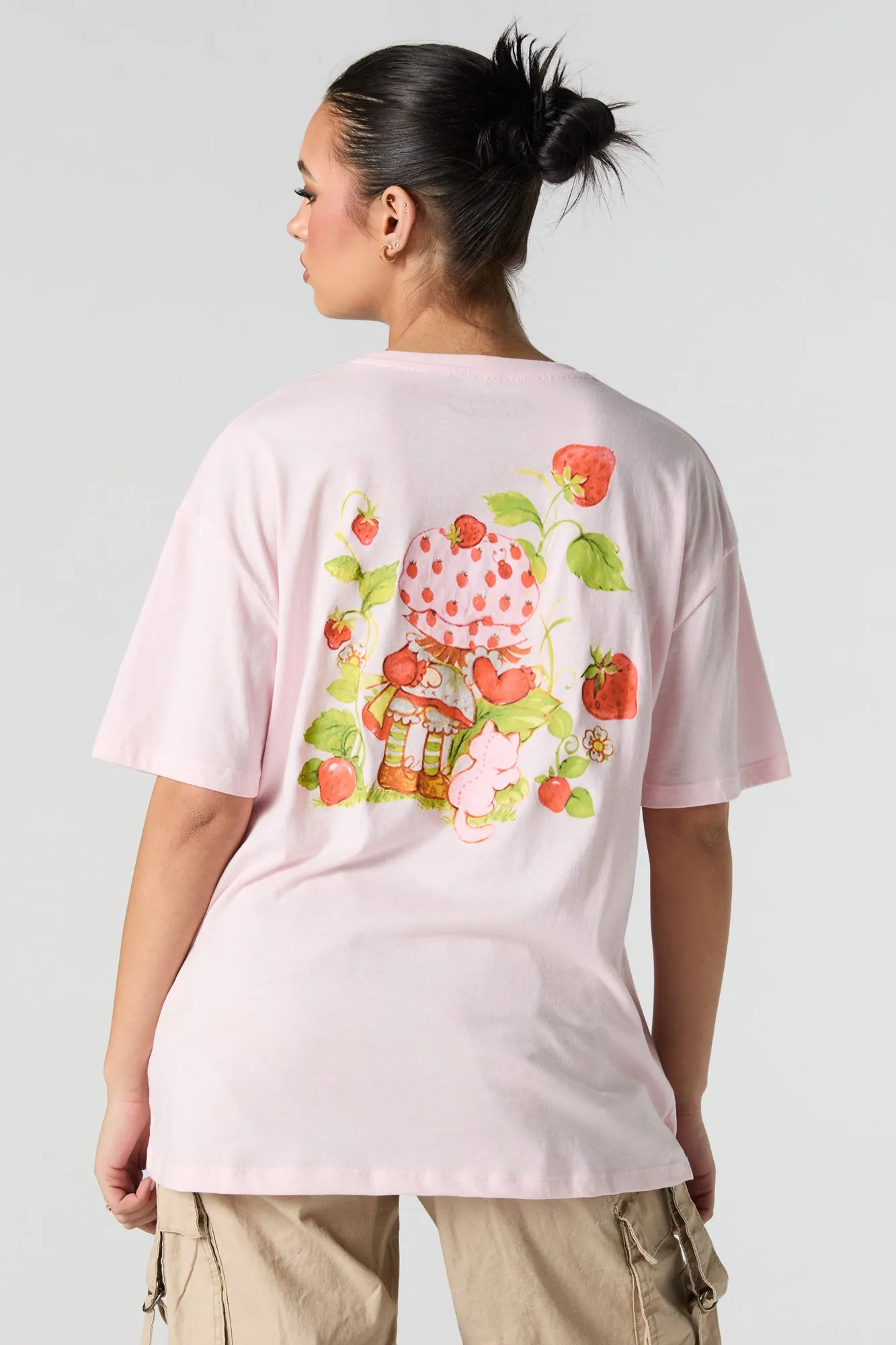 Strawberry Shortcake Graphic Boyfriend T-Shirt sold by Charlotte Russe product image thumbnail 2