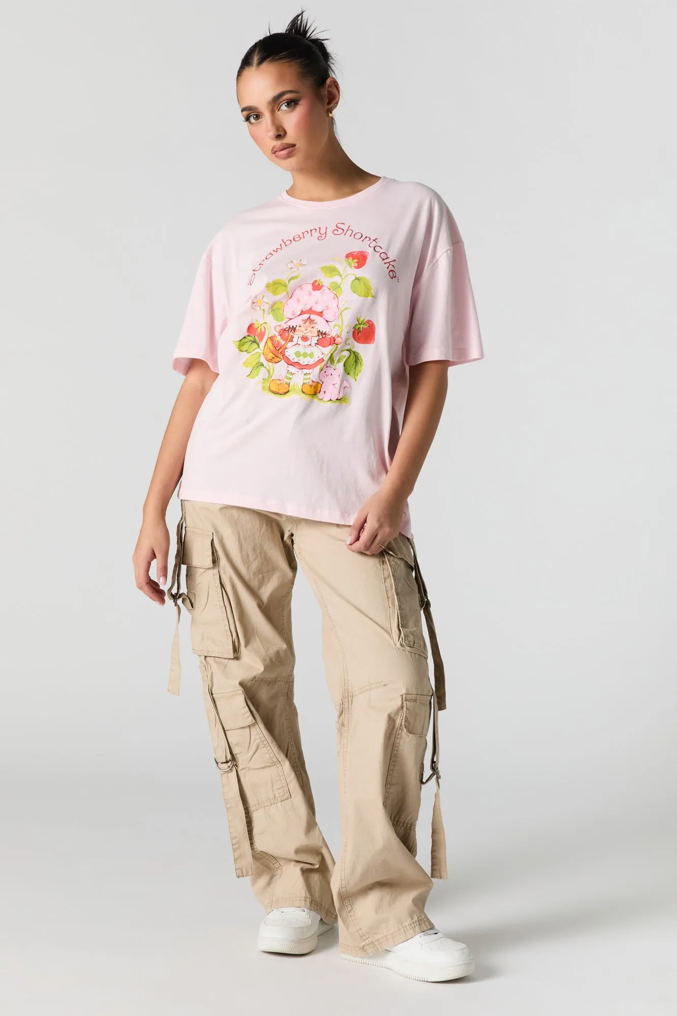 Strawberry Shortcake Graphic Boyfriend T-Shirt sold by Charlotte Russe product image thumbnail 3