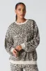 Oversized Cheetah Print Fleece Sweatshirt sold by Charlotte Russe