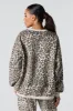 Oversized Cheetah Print Fleece Sweatshirt sold by Charlotte Russe