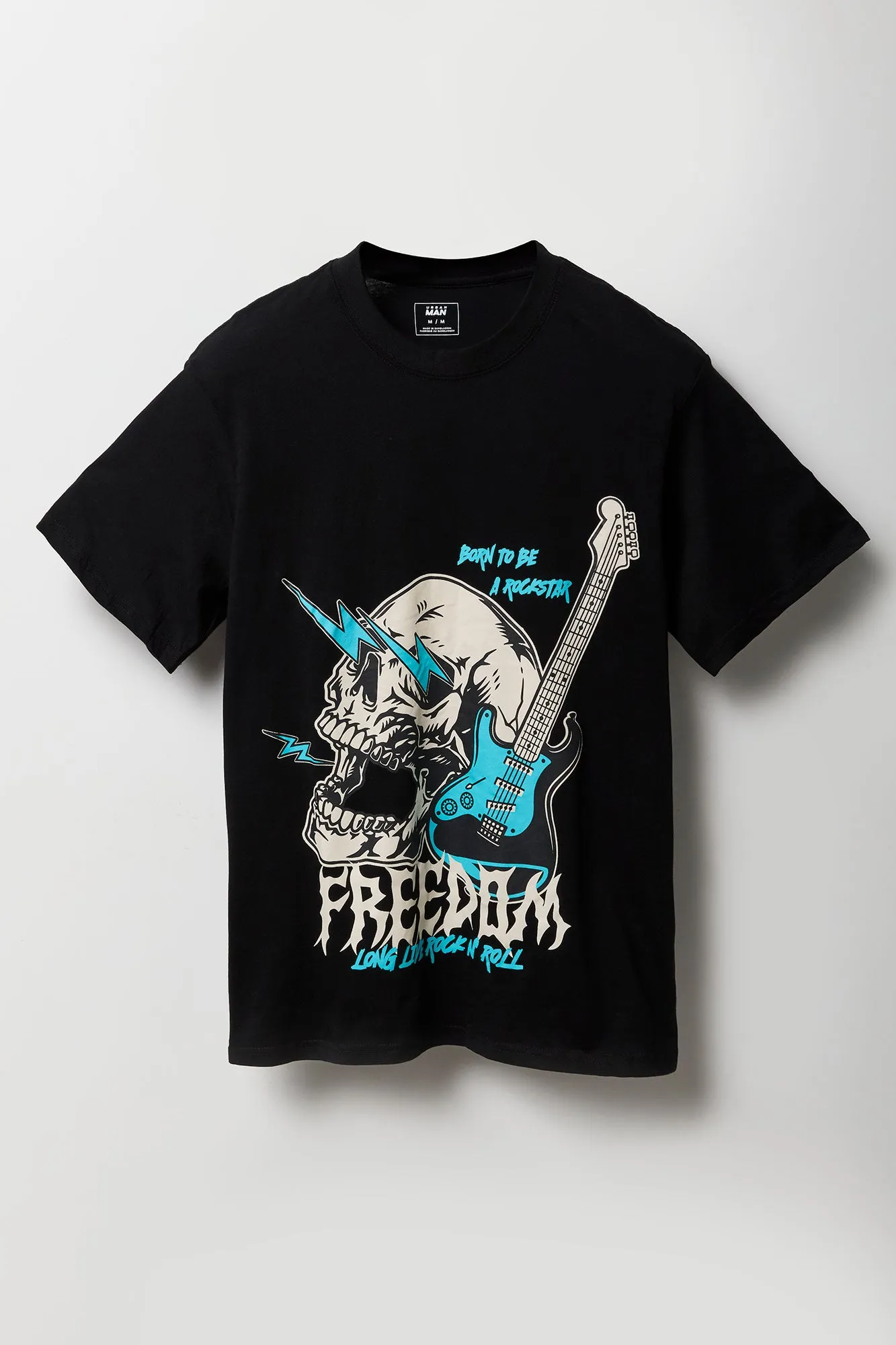 Rockstar Skull Graphic T-Shirt sold by Charlotte Russe