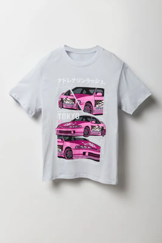 Tokyo Racing Graphic T-Shirt sold by Charlotte Russe
