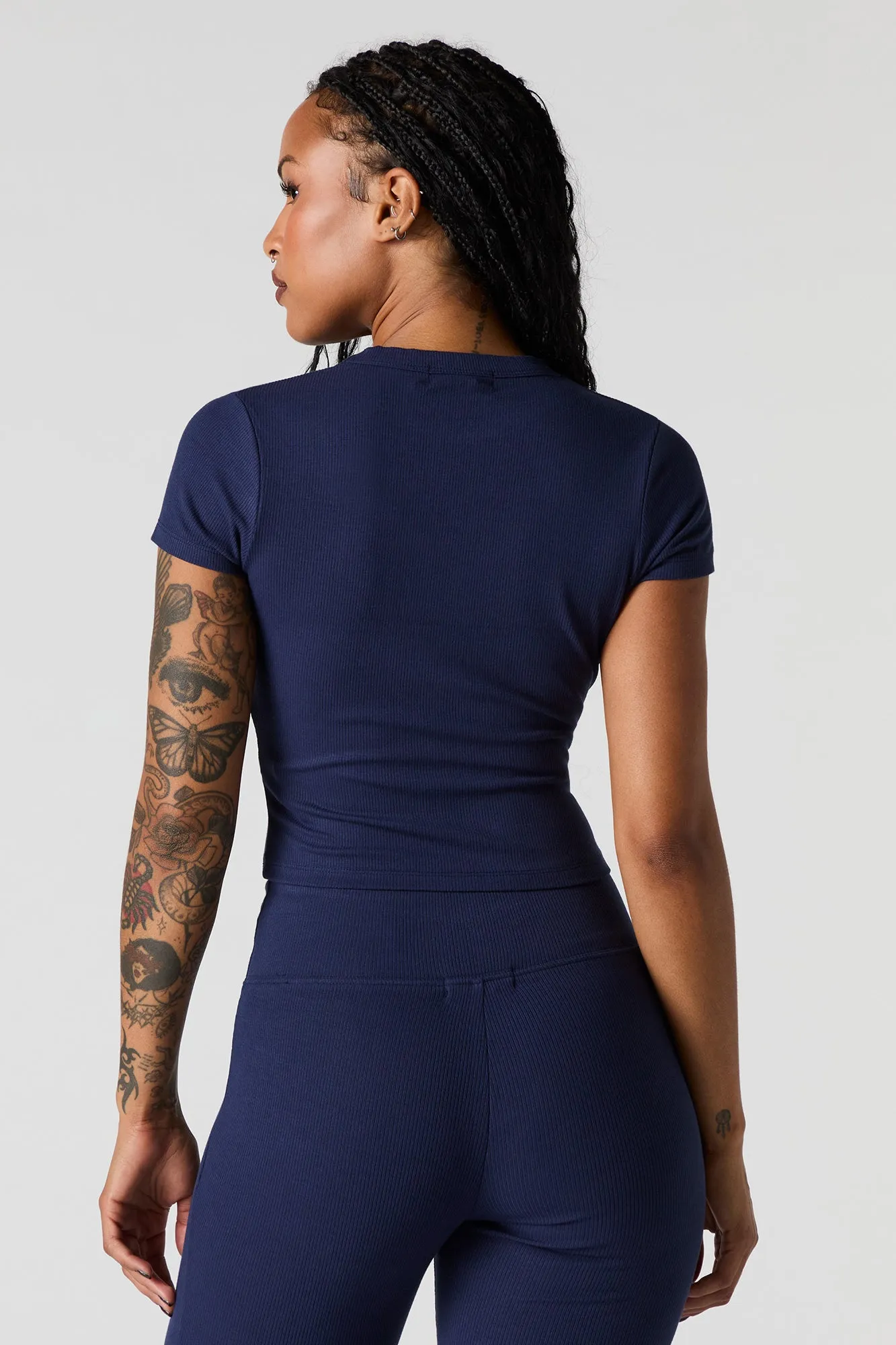 Active Soft Ribbed T-Shirt sold by Charlotte Russe product image thumbnail 2