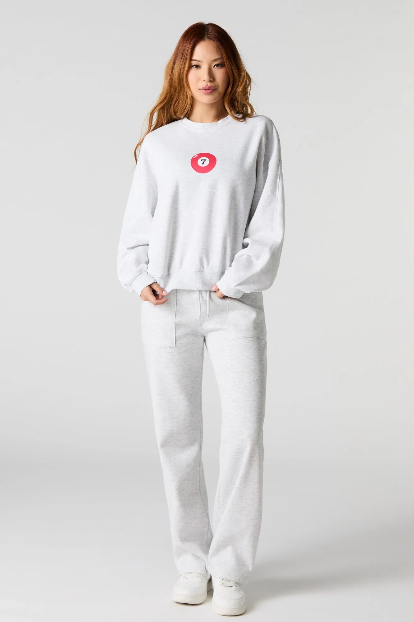 7 Pool Ball Graphic Fleece Sweatshirt sold by Charlotte Russe product image thumbnail 3