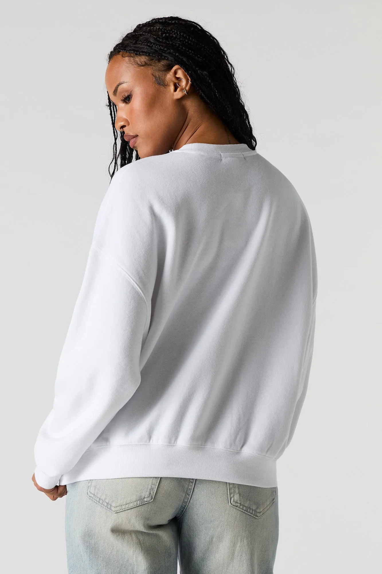 True Love Cherry Embroidered Fleece Sweatshirt sold by Charlotte Russe product image thumbnail 2