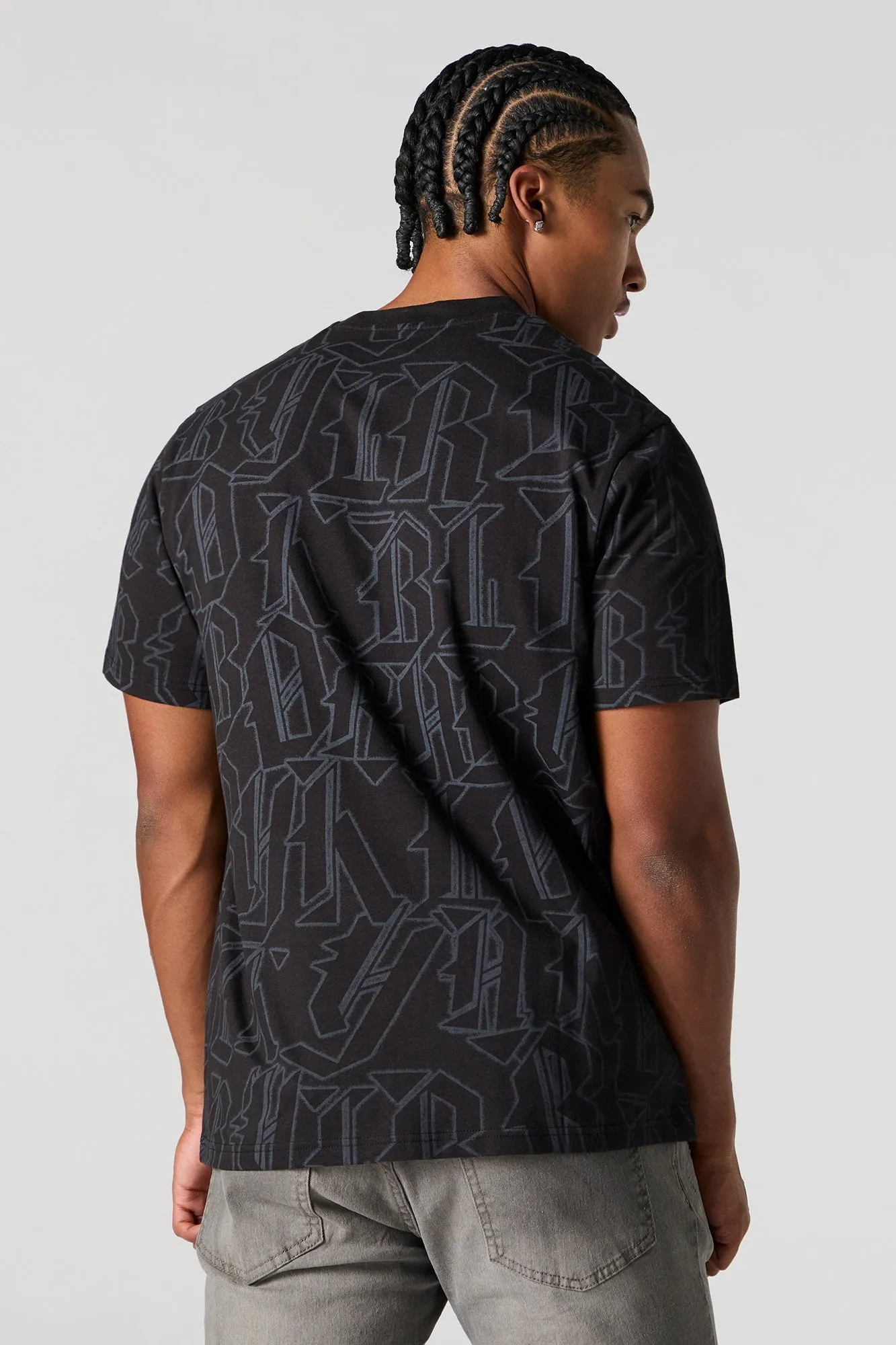 Block Letter Print Crewneck T-Shirt sold by Charlotte Russe product image thumbnail 5