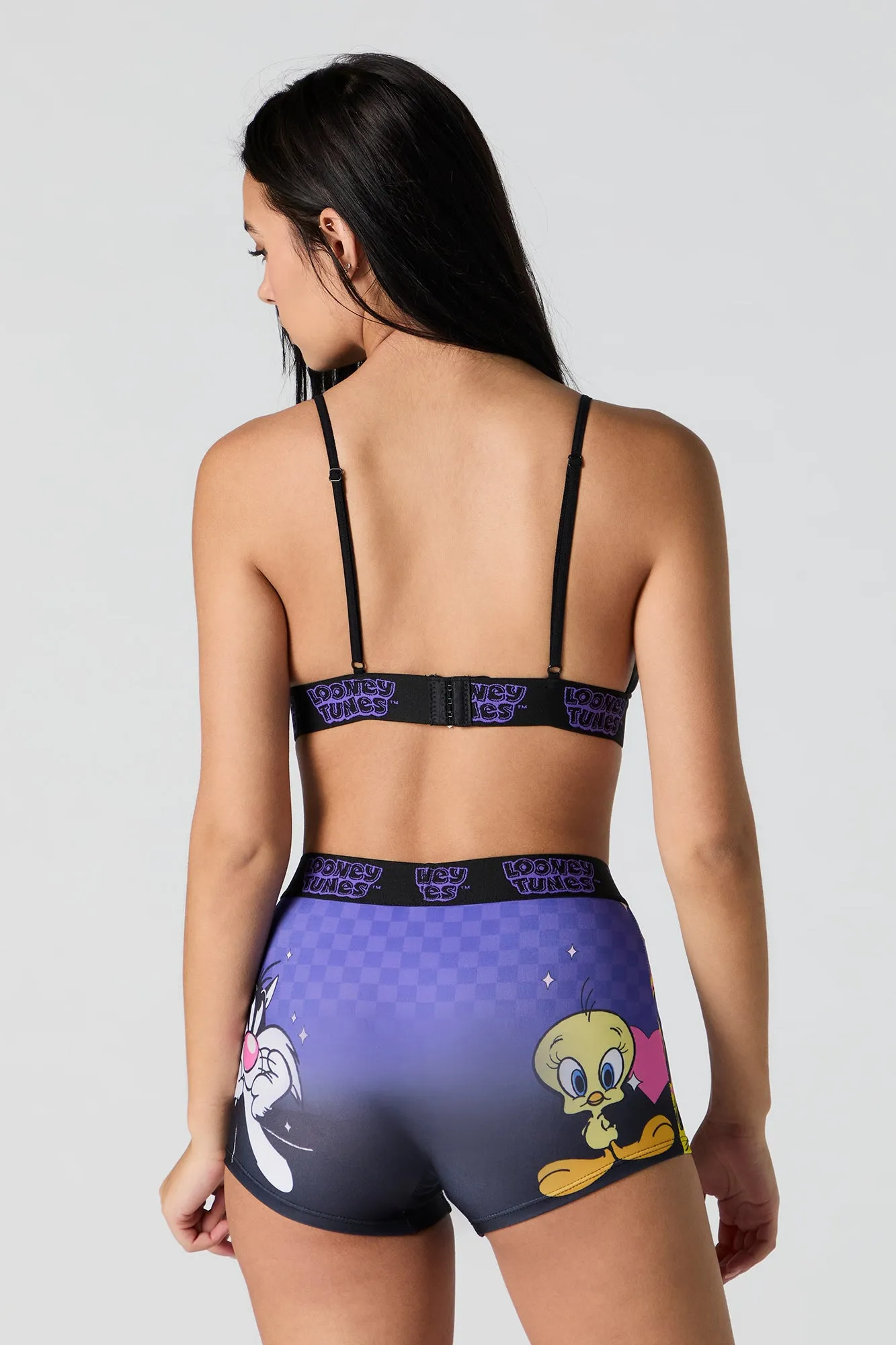 Looney Tunes Triangle Bralette & Boy Short 2 Piece Set sold by Charlotte Russe product image thumbnail 3
