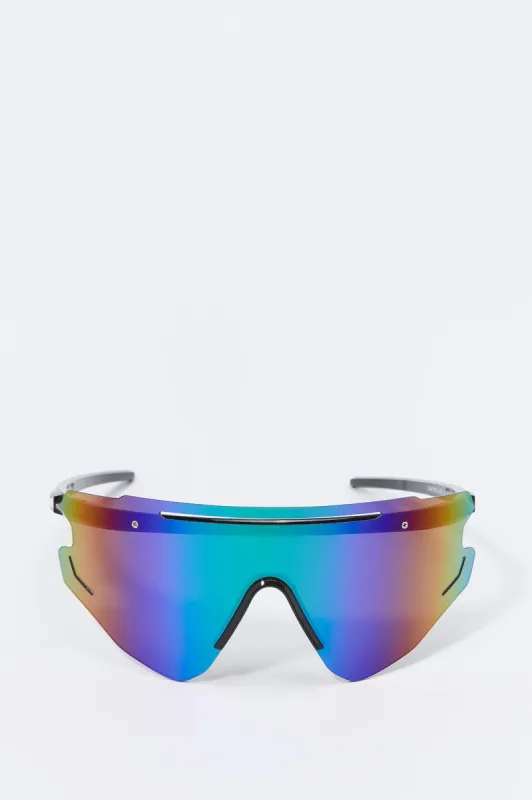 Rimless Sport Shield Sunglasses sold by Charlotte Russe