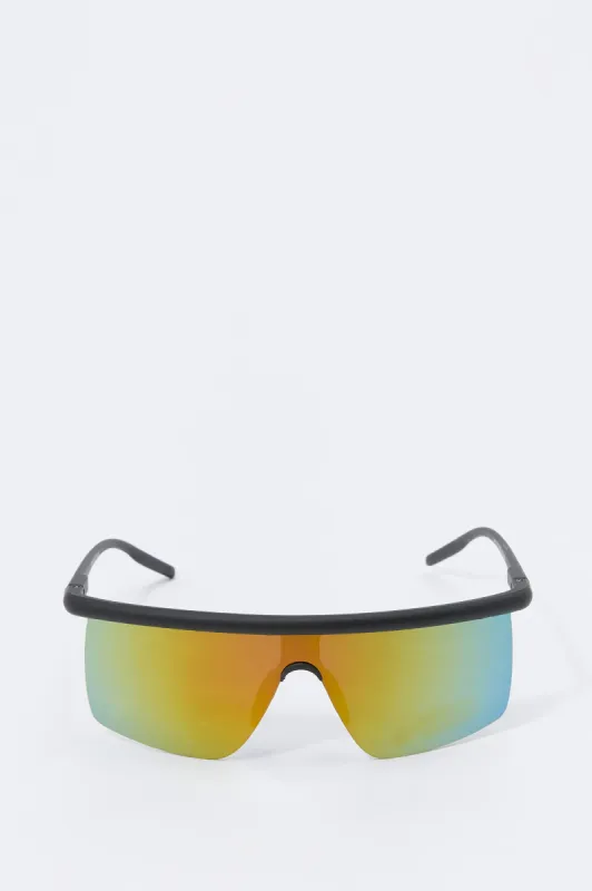 Rimless Square Shield Sunglasses sold by Charlotte Russe