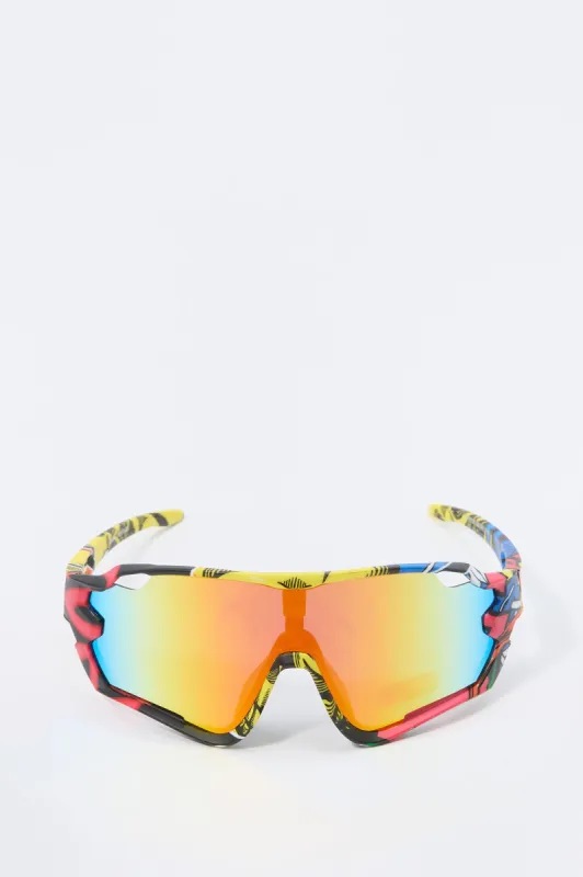 Abstract Shield Sunglasses sold by Charlotte Russe